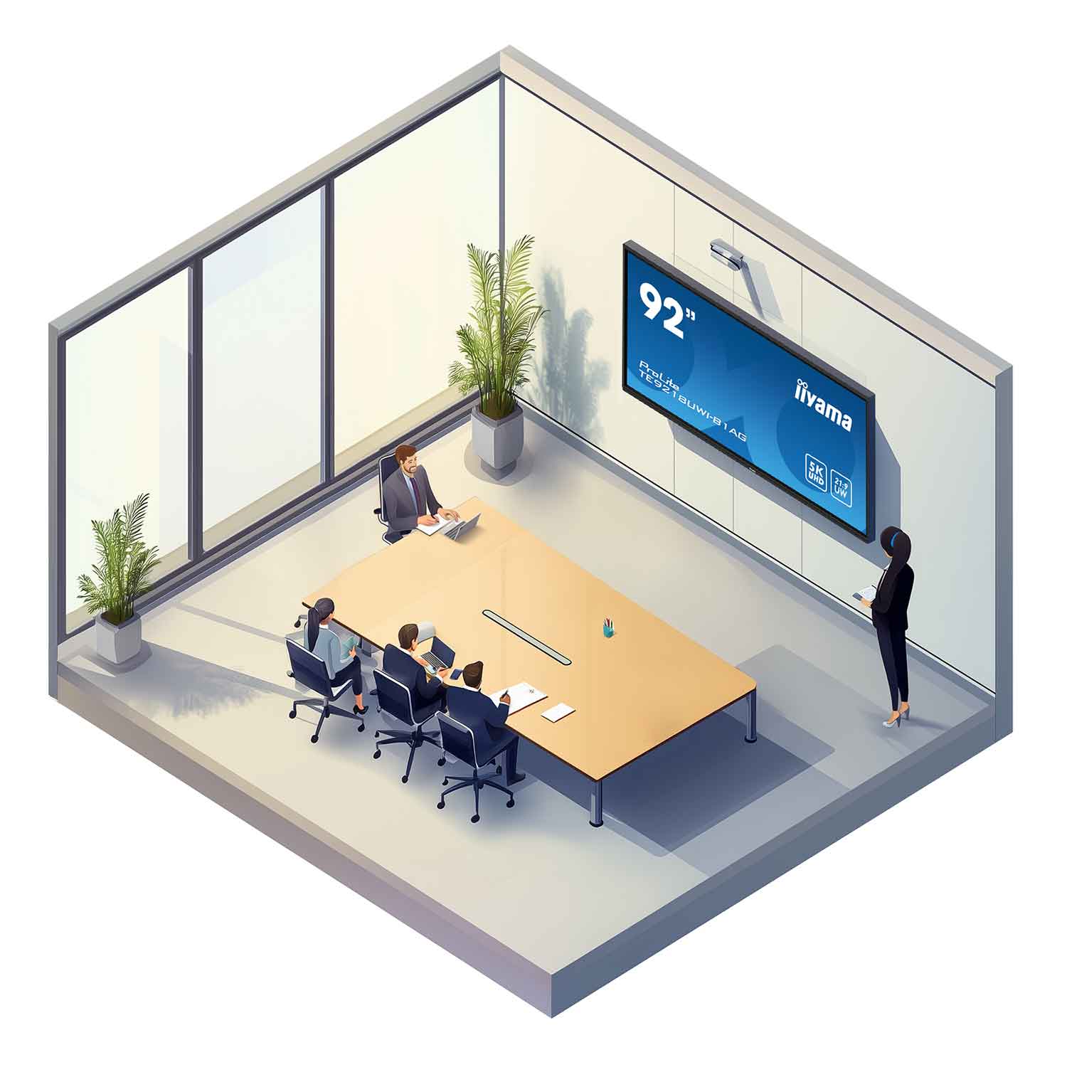 iiyama business display in a conference room