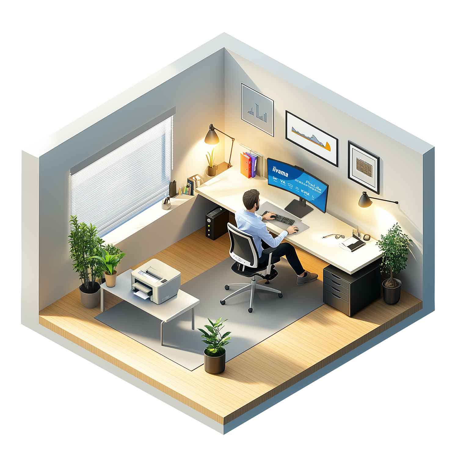 iiyama business display in an office setting