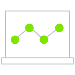 Huntress Managed EDR icon: a laptop screen showing connected data points